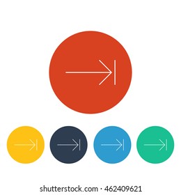 Vector illustration of tab key icon