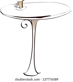 Vector illustration of a table