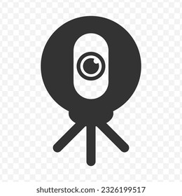 Vector illustration of table cctv icon in dark color and transparent background(PNG).