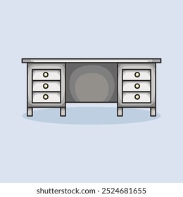 Vector illustration Table Desk. Vector design Office Table. Bed Table Desk design illustration and icon for website, digital and print