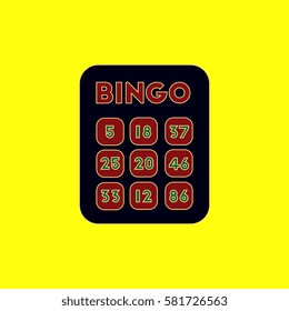 Vector illustration table game Bingo lotto board game