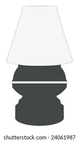 vector illustration of table lamp.