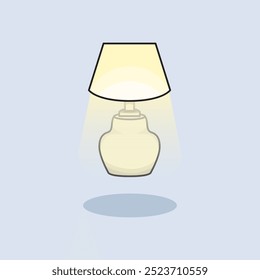 Vector illustration Table Lamp. Vector design Bed Lamp. Table Bed Lamp design illustration and icon for website, digital and print