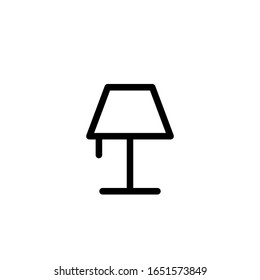 Vector illustration, table lamp icon. Line design template