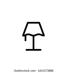 Vector illustration, table lamp icon. Line design template