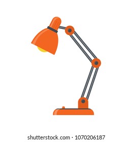 Vector illustration. Table lamp on a white background.