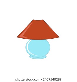 Vector illustration of a table lamp on a white background