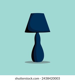 Vector illustration of Table Lamp Retro. Used for presentation images, brochures, flash cards, icons, posters, collaterals, commercial.