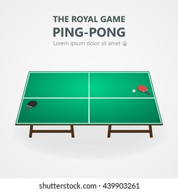 Vector illustration of table tennis