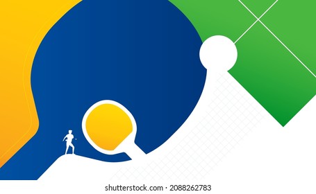 Vector illustration of table tennis abstract background. Sports concept