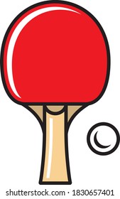 Vector illustration of the table tennis concept