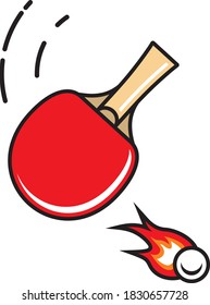 Vector illustration of the table tennis concept
