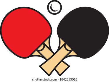 Vector illustration of the table tennis concept