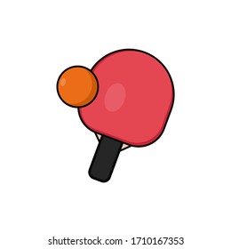 vector illustration table tennis flat design outline icon