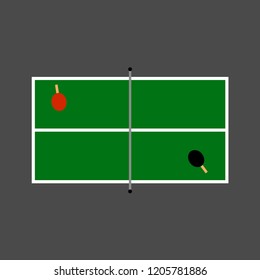 Vector Illustration of Table Tennis and Ping-Pong