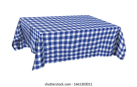 Vector illustration of tablecloth on the table