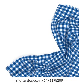 Vector illustration of a tablecloth with a print of squares.