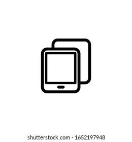 Vector illustration, tablet (gadget)  icon. Line design template
