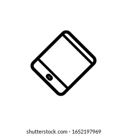 Vector illustration, tablet (gadget)  icon. Line design template