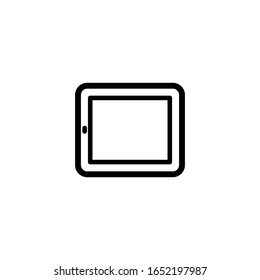 Icono de ilustración vectorial, tableta (gadget). Plantilla de diseño de línea