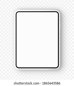 vector illustration. Tablet mockup on isolated background