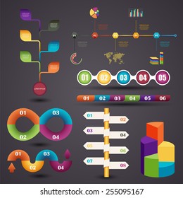Vector illustration of tablets and pointers