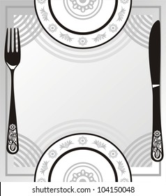 Vector illustration of tableware