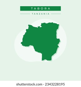 Vektorgrafik-Vektorgrafik von Tabora Karte Tansania