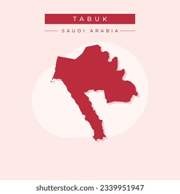 Vector illustration vector of Tabuk map Saudi arabia