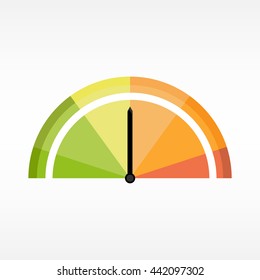 Vector illustration tachometer icon. Measurement icon. Speedometer. Speed icon flat design medium, high, slow