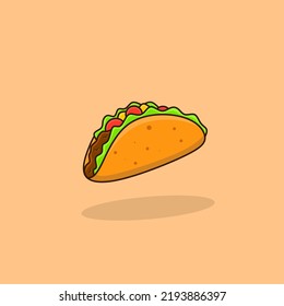 Vector illustration of a taco cartoon 