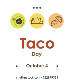 vector illustration for taco day in October