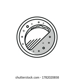 vector illustration of tacos logo icon. fast food logo.