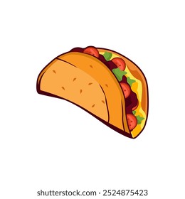 Vector illustration of Tacos, typical Mexican food