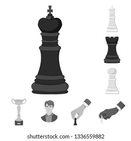 Vector illustration of tactical and play symbol. Set of tactical and thin vector icon for stock.
