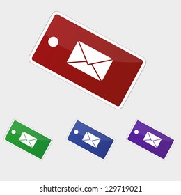 Vector illustration tag - envelope