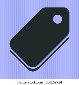 Vector illustration of tag icon in Black
