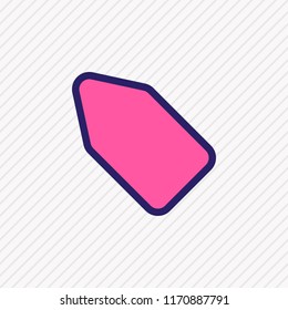 Vector illustration of tag icon colored line. Beautiful app element also can be used as label icon element.