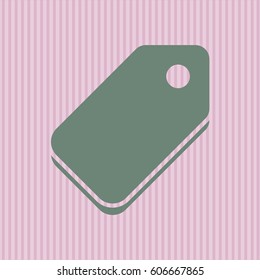 Vector illustration of Tag icon in gray color
