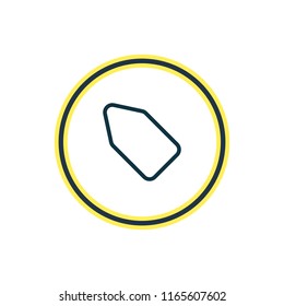 Vector illustration of tag icon line. Beautiful application element also can be used as label icon element.