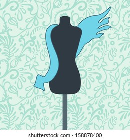 vector illustration of tailor's dummy