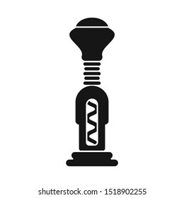 Vector illustration of tailspin and corkscrew-spin symbol. Web element of tailspin and screw stock vector illustration.