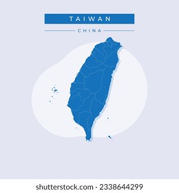 Vector illustration vector of Taiwan map China