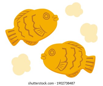 Vector illustration of Taiyaki. Japanese sweets.　