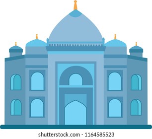 vector illustration of Taj Mahal without background