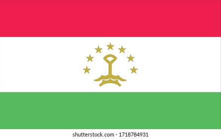 Vektorgrafik der Flagge Tadschikistans