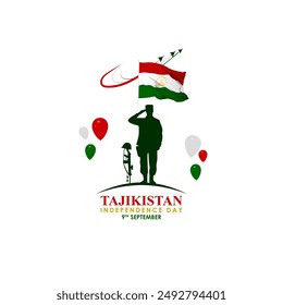 Vector illustration of Tajikistan Independence Day social media feed template