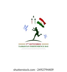 Vector illustration of Tajikistan Independence Day social media feed template