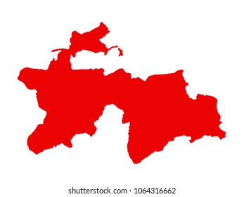 vector illustration of Tajikistan map