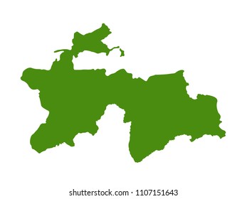 vector illustration of Tajikistan map